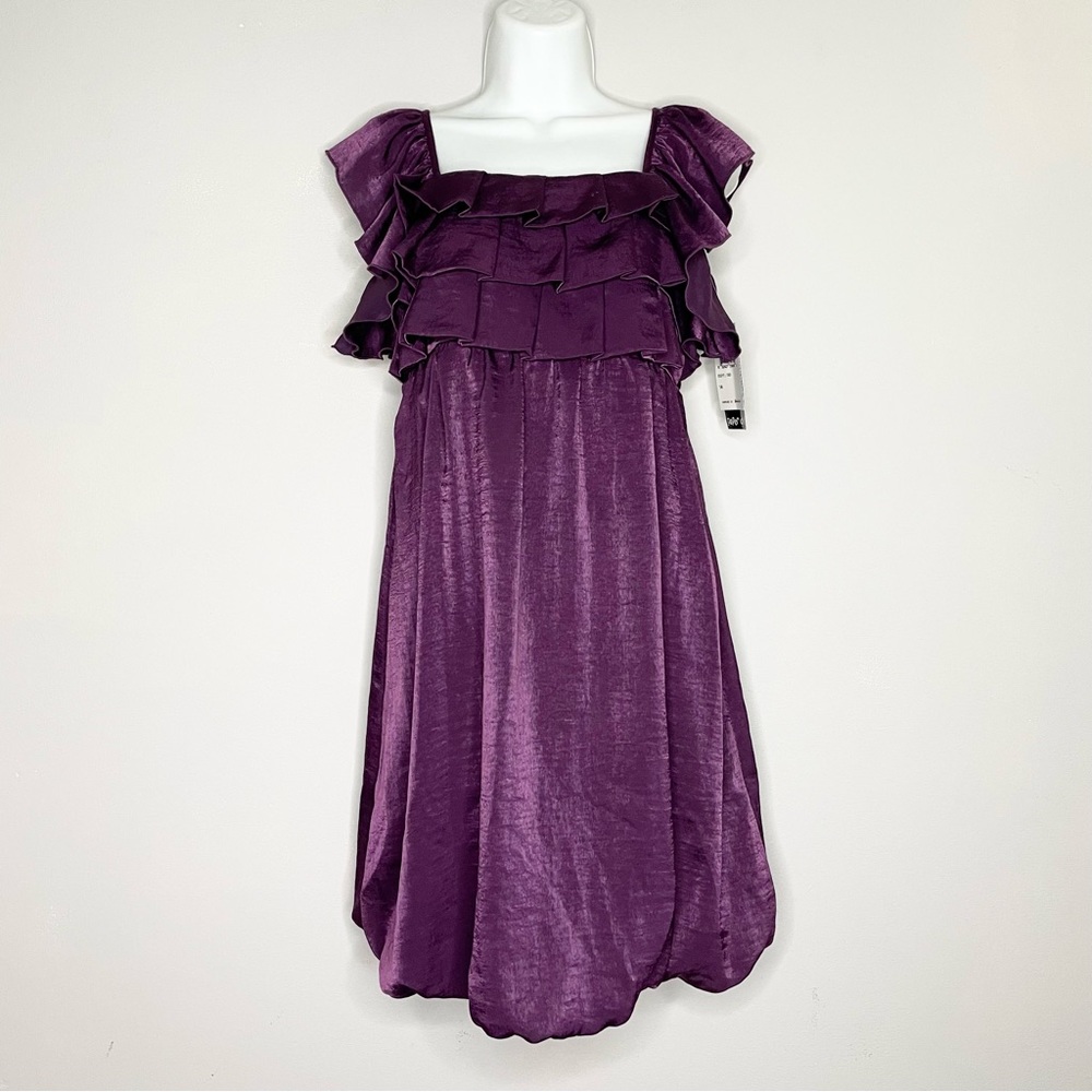 PAPER DOLL Ruffle Pleat Ballon Dress